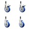 Service Caster 5 Inch 316SS Blue Poly Swivel 3/4 Inch Expanding Stem Caster Lock Brake, 2PK SS316TTLEX20S514-PPUB-BLUE-2-S-2-34 - alternate 1